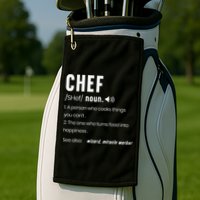 Funny Chef Description Culinary Cooking Baking Whisk Taker Golf Towel