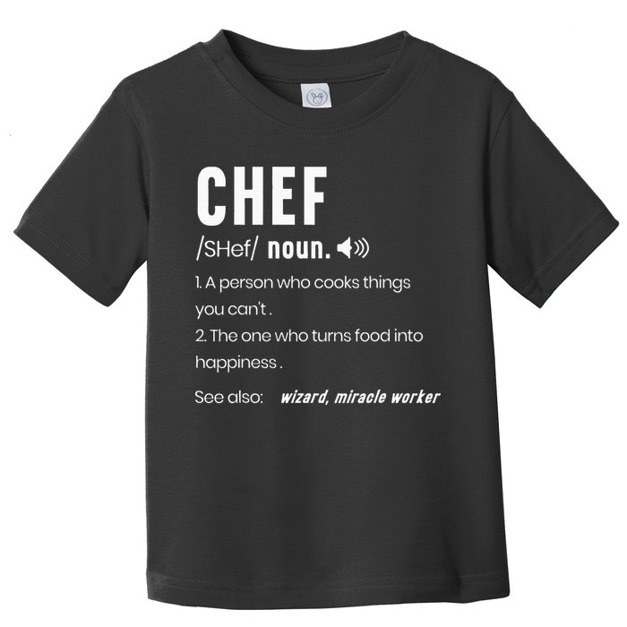 Funny Chef Description Culinary Cooking Baking Whisk Taker Toddler T-Shirt