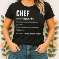 Funny Chef Description Culinary Cooking Baking Whisk Taker Womens T-Shirt