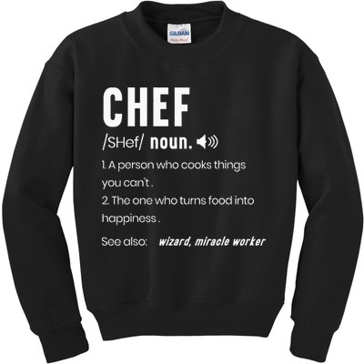 Funny Chef Description Culinary Cooking Baking Whisk Taker Kids Sweatshirt