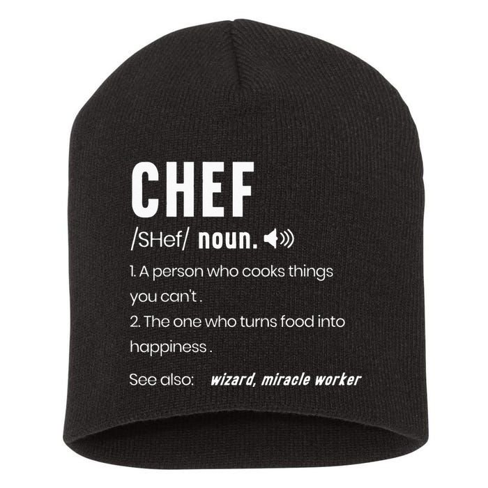Funny Chef Description Culinary Cooking Baking Whisk Taker Short Acrylic Beanie
