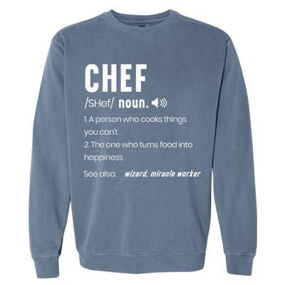 Funny Chef Description Culinary Cooking Baking Whisk Taker Garment-Dyed Sweatshirt