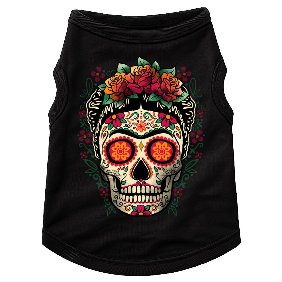 Frida Calavera Dia De Los Muertos Day Of The Dead Doggie Tank