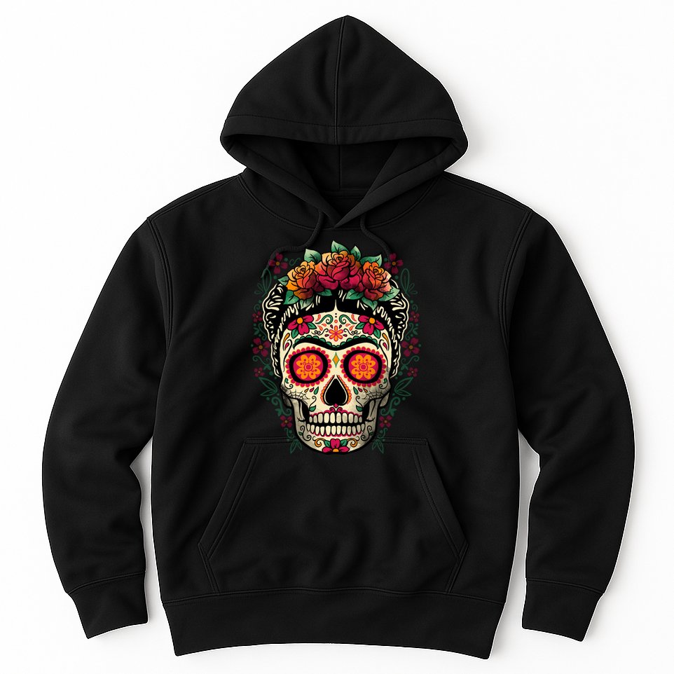 Frida Calavera Dia De Los Muertos Day Of The Dead Hoodie