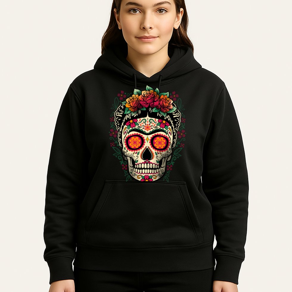 Frida Calavera Dia De Los Muertos Day Of The Dead Hoodie