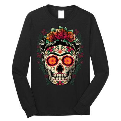 Frida Calavera Dia De Los Muertos Day Of The Dead Long Sleeve Shirt