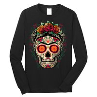 Frida Calavera Dia De Los Muertos Day Of The Dead Long Sleeve Shirt