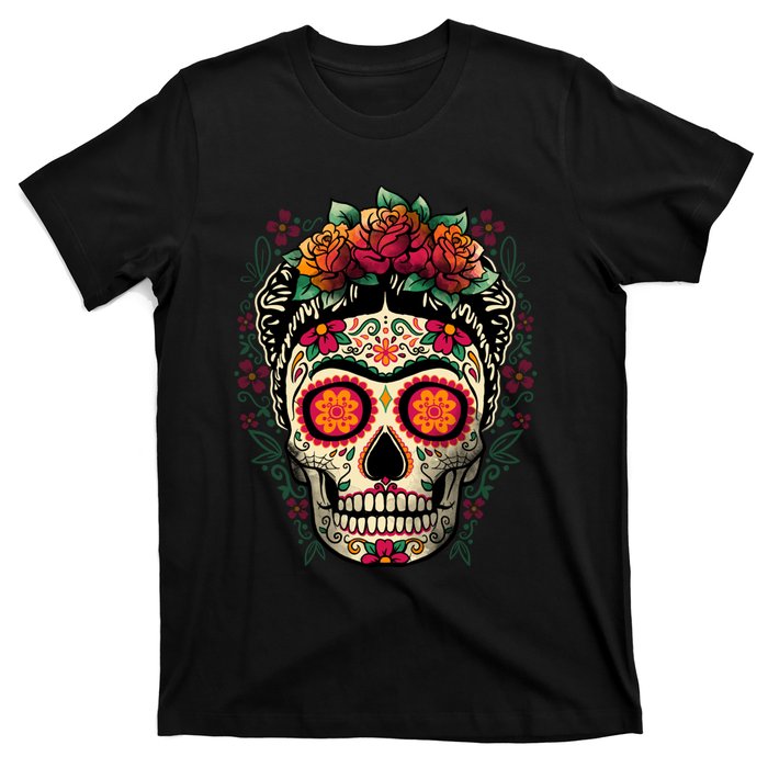 Frida Calavera Dia De Los Muertos Day Of The Dead T-Shirt