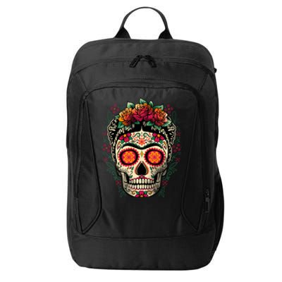 Frida Calavera Dia De Los Muertos Day Of The Dead City Backpack