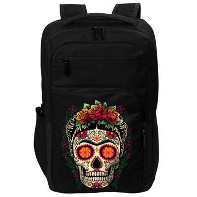 Frida Calavera Dia De Los Muertos Day Of The Dead Impact Tech Backpack