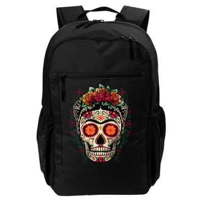 Frida Calavera Dia De Los Muertos Day Of The Dead Daily Commute Backpack