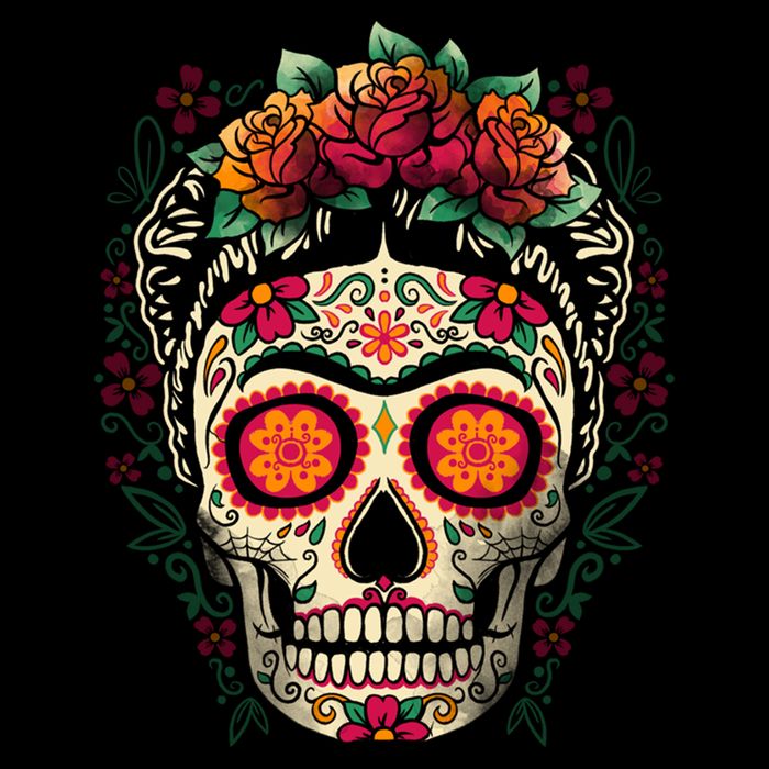 Frida Calavera Dia De Los Muertos Day Of The Dead 7-Panel Snapback Hat