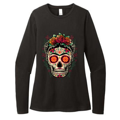 Frida Calavera Dia De Los Muertos Day Of The Dead Womens CVC Long Sleeve Shirt