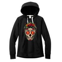 Frida Calavera Dia De Los Muertos Day Of The Dead Women's Fleece Hoodie