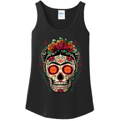 Frida Calavera Dia De Los Muertos Day Of The Dead Ladies Essential Tank