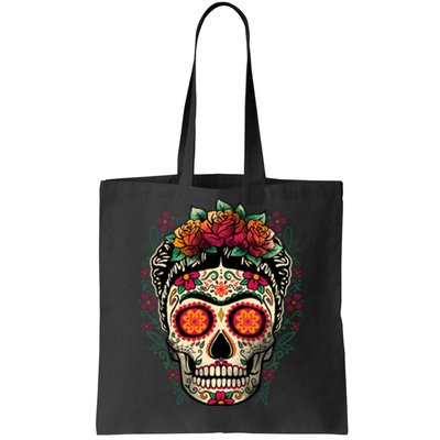 Frida Calavera Dia De Los Muertos Day Of The Dead Tote Bag