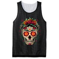 Frida Calavera Dia De Los Muertos Day Of The Dead Mesh Reversible Basketball Jersey Tank