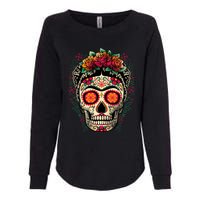 Frida Calavera Dia De Los Muertos Day Of The Dead Womens California Wash Sweatshirt