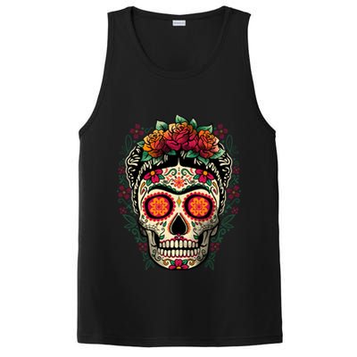 Frida Calavera Dia De Los Muertos Day Of The Dead PosiCharge Competitor Tank