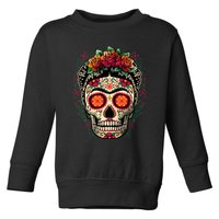 Frida Calavera Dia De Los Muertos Day Of The Dead Toddler Sweatshirt