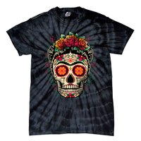 Frida Calavera Dia De Los Muertos Day Of The Dead Tie-Dye T-Shirt