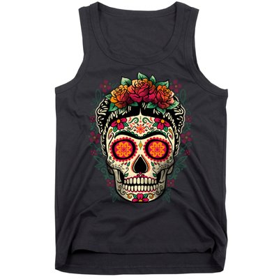 Frida Calavera Dia De Los Muertos Day Of The Dead Tank Top