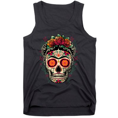 Frida Calavera Dia De Los Muertos Day Of The Dead Tank Top