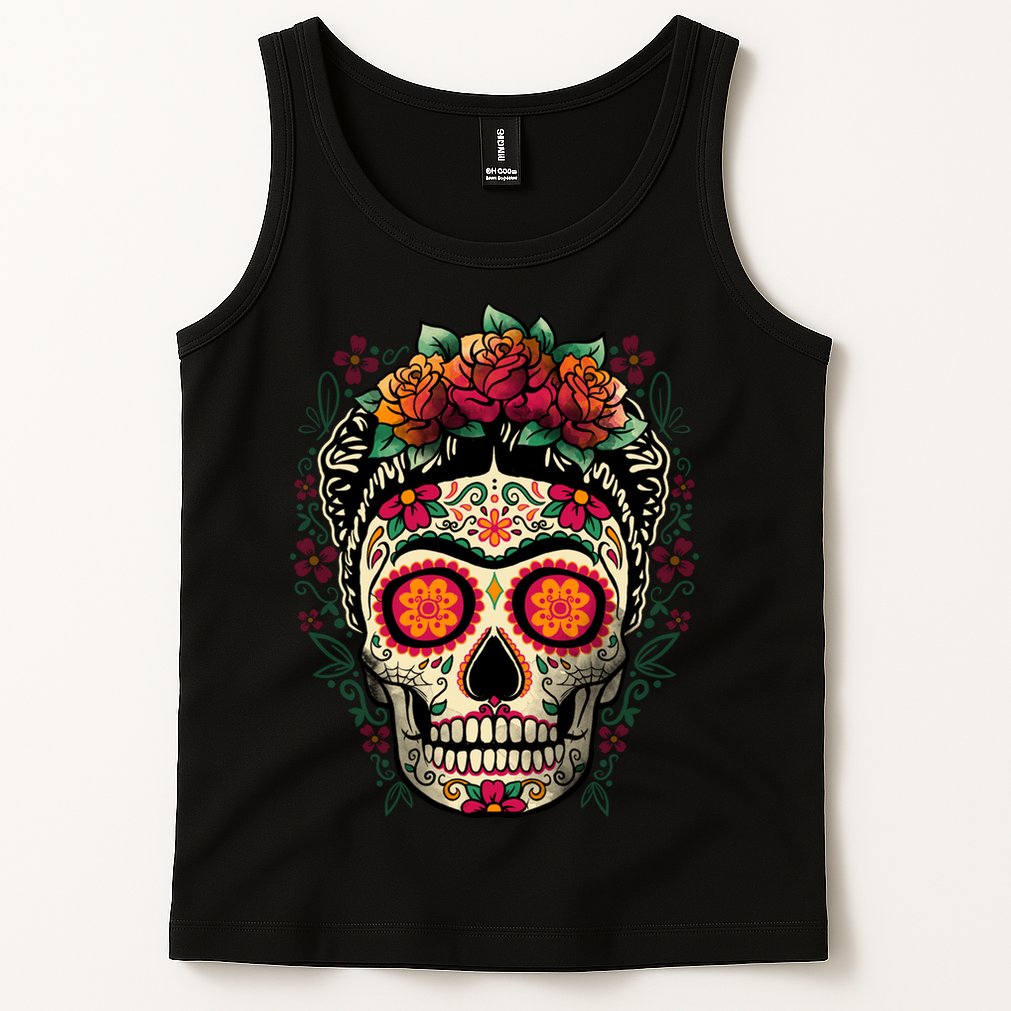 Frida Calavera Dia De Los Muertos Day Of The Dead Tank Top