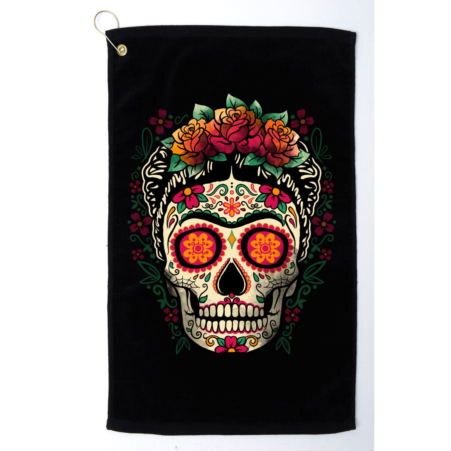 Frida Calavera Dia De Los Muertos Day Of The Dead Golf Towel