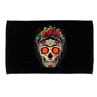 Frida Calavera Dia De Los Muertos Day Of The Dead Microfiber Hand Towel