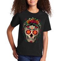 Frida Calavera Dia De Los Muertos Day Of The Dead Kids T-Shirt