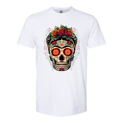 Frida Calavera Dia De Los Muertos Day Of The Dead Softstyle® CVC T-Shirt