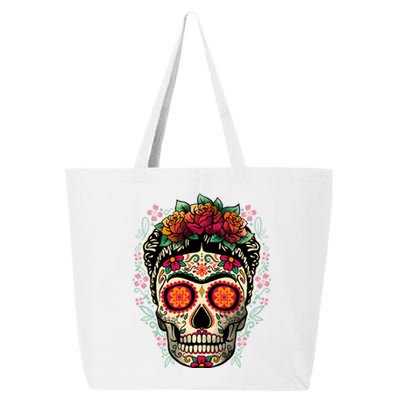 Frida Calavera Dia De Los Muertos Day Of The Dead 25L Jumbo Tote