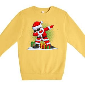 Funny Christmas Dabbing Santa Claus Premium Crewneck Sweatshirt