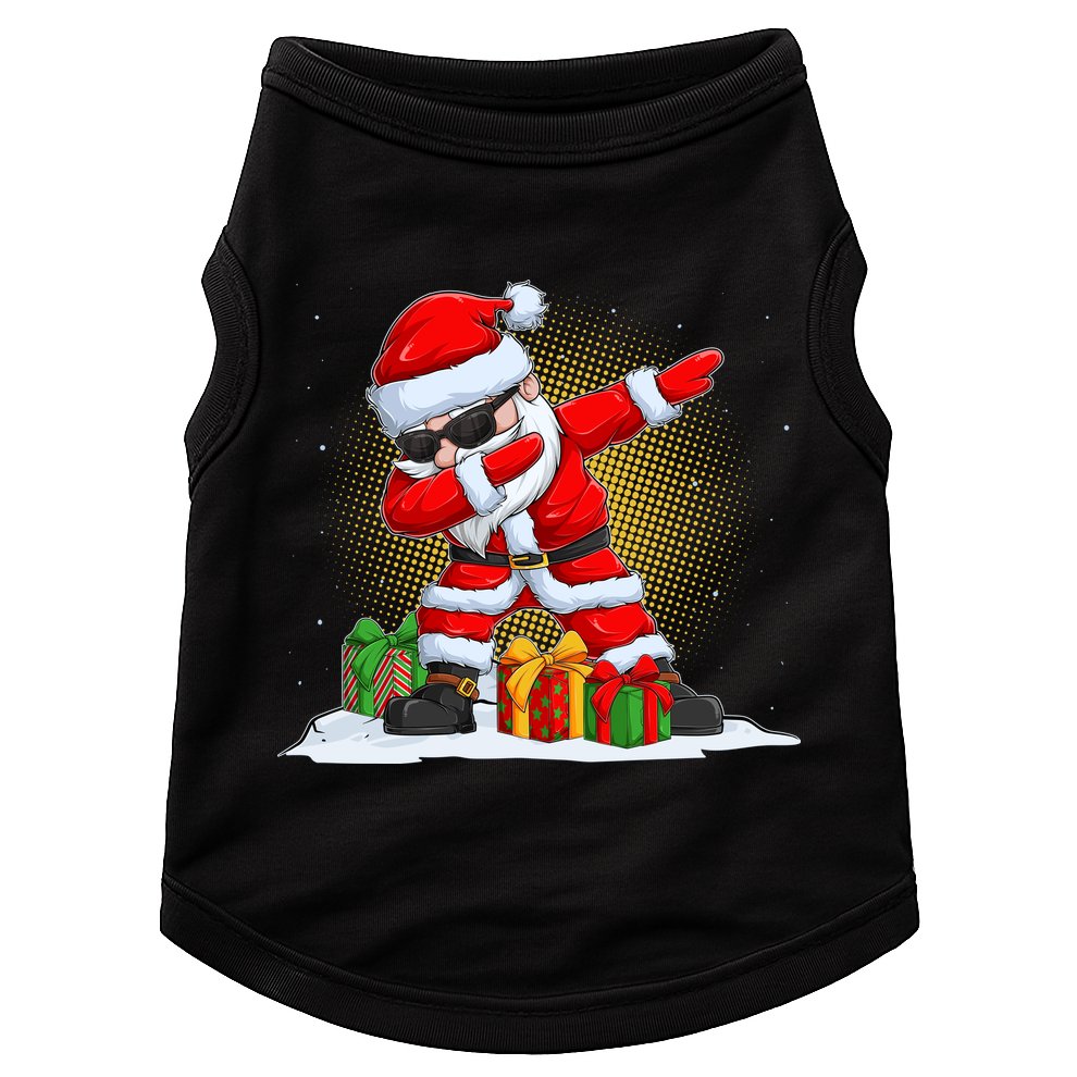 Funny Christmas Dabbing Santa Claus Doggie Tank