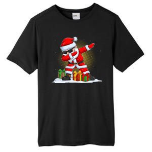 Funny Christmas Dabbing Santa Claus Tall Fusion ChromaSoft Performance T-Shirt