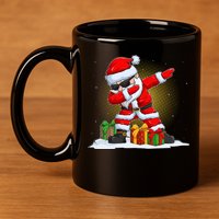 Funny Christmas Dabbing Santa Claus 11oz C Handle Ceramic Mug
