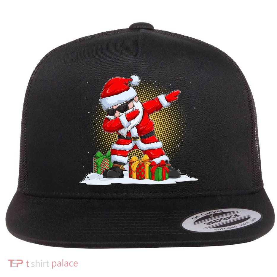 Funny Christmas Dabbing Santa Claus Flatbill Hat
