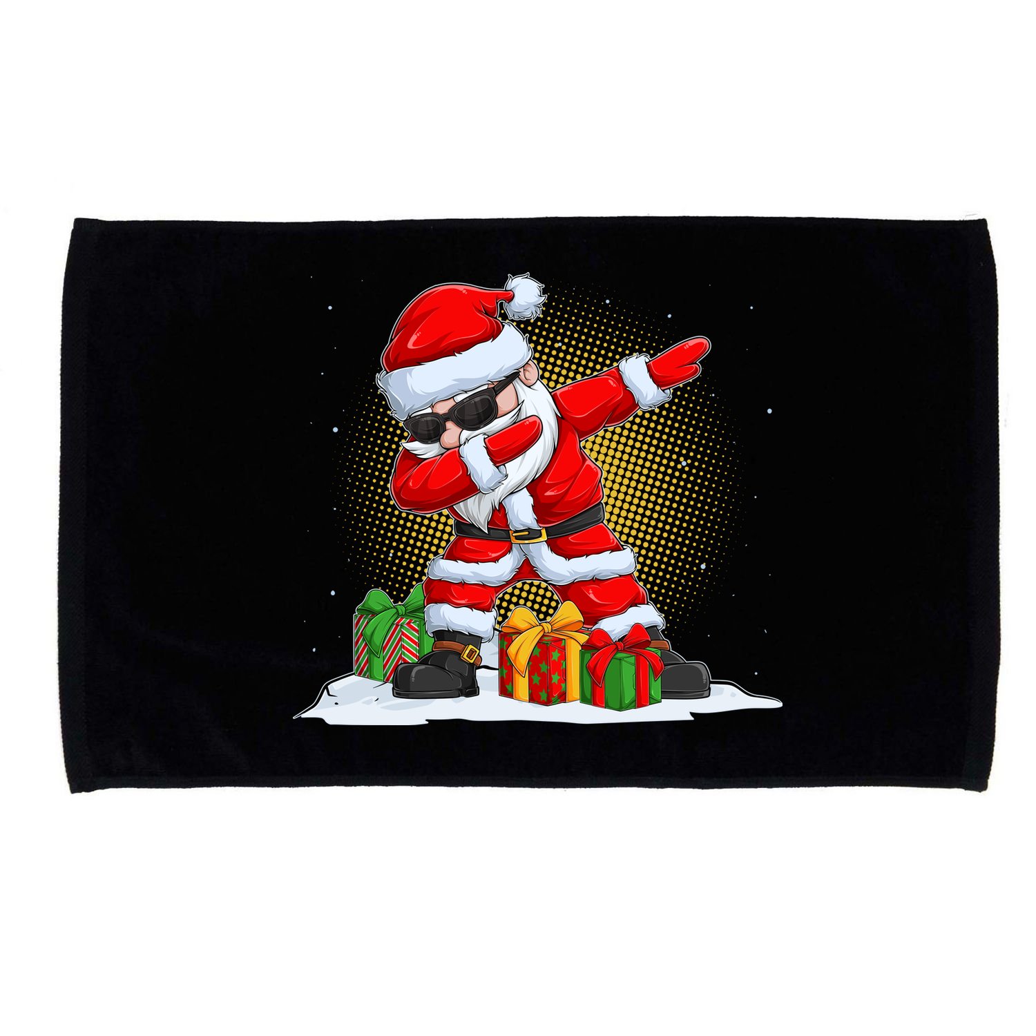 Funny Christmas Dabbing Santa Claus Microfiber Hand Towel