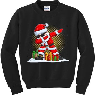 Funny Christmas Dabbing Santa Claus Kids Sweatshirt