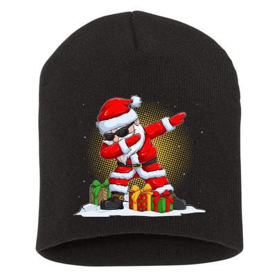 Funny Christmas Dabbing Santa Claus Short Acrylic Beanie
