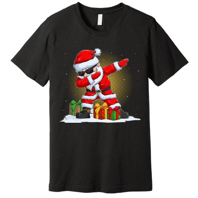 Funny Christmas Dabbing Santa Claus Premium T-Shirt