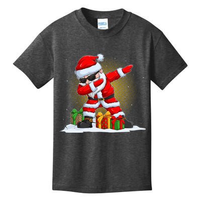 Funny Christmas Dabbing Santa Claus Kids T-Shirt