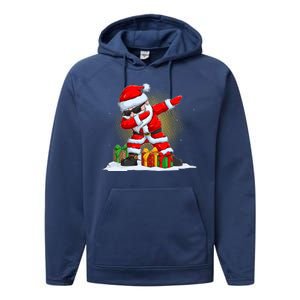 Funny Christmas Dabbing Santa Claus Performance Fleece Hoodie