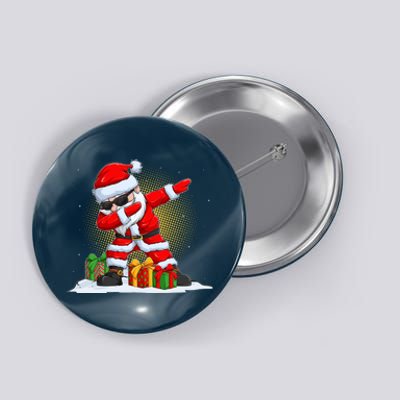 Funny Christmas Dabbing Santa Claus Button