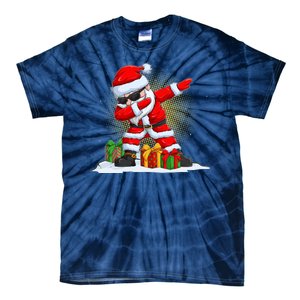 Funny Christmas Dabbing Santa Claus Tie-Dye T-Shirt