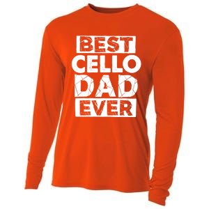 Funny Cello Dad Best Cello Dad Ever Gift Cooling Performance Long Sleeve Crew