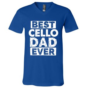 Funny Cello Dad Best Cello Dad Ever Gift V-Neck T-Shirt