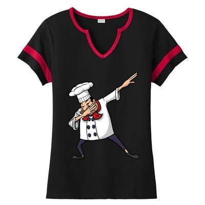 Funny Chef Design For Men Women Cook Hiphop Dabbing Dance Ladies Halftime Notch Neck Tee