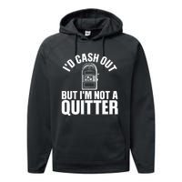 Funny Casino Designs For  Gambling Game Players Performance Fleece Hoodie